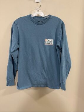 Vans Petal and Pest Blue Long Sleeve Graphic Tee. Size Small
